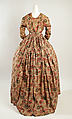 Dress, cotton, linen, British