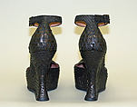 Shoes, Azzedine Alaïa (French (born Tunisia), Tunis 1935–2017 Paris), a,b) leather, French