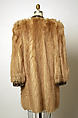 Coat, fur, wool, silk, American