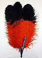 Fan, feathers, plastic, probably French