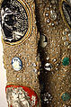 Evening ensemble, Carolina Herrera (American, born Venezuela, 1939), a)metallic, plastic, enamel, ceramic, copper, rhinestone, rayon; b) silk; c) wool, American