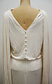 Wedding dress, Fendi (Italian, founded 1925), a) silk, faux pearl; b,c) silk; d) silk, leather; e) silk, cotton, metal, French