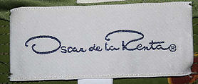 Ensemble, Oscar de la Renta, LLC. (American, founded 1965), a) silk, cotton; b) wool; c) silk; d) wool, metal, American