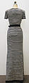 Dress, Oscar de la Renta, LLC. (American, founded 1965), a) wool; b) silk, enamel, metal, leather, American