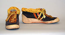 Sneakers, House of Charles Jourdan (French, founded 1919), a,b) leather, plastic, rubber, synthetic, French