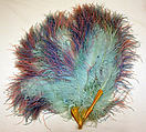 Fan, plastic (cellulose nitrate), feathers, American or European