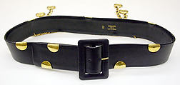 Belt, House of Chanel (French, founded 1910), leather, metal, French