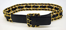 Belt, House of Chanel (French, founded 1910), leather, metal, French