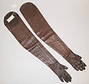 Gloves, Maison Margiela  French, a) leather; b) leather, cotton, French