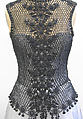 Evening ensemble, Oscar de la Renta, LLC. (American, founded 1965), a) cotton, jet, polyester; b) synthetic, silk, jet, American