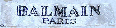 Evening ensemble, House of Balmain (French, founded 1945), a) cotton, synthetic; b) silk, French