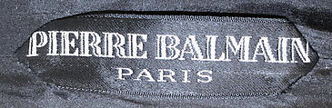 Evening ensemble, House of Balmain (French, founded 1945), a) silk, synthetic; b) silk, French
