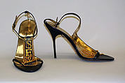 Sandals, Dolce & Gabbana (Italian, founded 1985), a,b) leather, metal, Italian