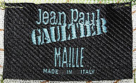 Dress, Jean Paul Gaultier (French, born 1952), a) wool, cotton, plastic; b) synthetic, plastic, metal; c) plastic, metal, French