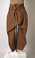Suit, Vivienne Westwood (British, 1941–2022), a) wool, cotton, plastic; b) wool, plastic, metal; c) linen, British