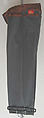 Trousers, Vivienne Westwood (British, founded 1971), wool, leather, British