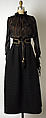 Ensemble, Yves Saint Laurent  French, a) silk, synthetic; b) wool, synthetic, silk; c) cotton, synthetic, leather, French