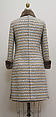 Ensemble, House of Chanel (French, founded 1910), a) wool and mohair, fur, silk, metal; b) wool and mohair, fur, silk; c,d) silk, plastic  
c, d) silk, French