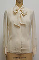 Ensemble, House of Chanel (French, founded 1910), a) wool and mohair, fur, silk, metal; b) wool and mohair, fur, silk; c,d) silk, plastic  
c, d) silk, French