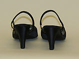 Shoes, Massaro (French, founded 1894), a, b) silk, French