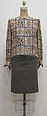 Ensemble, Philippe Venet (French, born 1929), a) wool, silk, plastic; b) silk; c) wool; d) silk, leather, French