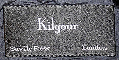 Suit, Kilgour (British, founded 1882), a) wool, silk, plastic; b) wool, silk, cotton, plastic; c) cotton, silk, plastic; d) silk; e, f) leather, British