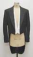 Tuxedo, Anderson & Sheppard (British, founded 1906), a) wool, silk; b) cotton, faux abalone; c) wool, silk, cotton, plastic, British