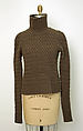 Ensemble, Oscar de la Renta, LLC. (American, founded 1965), a) cashmere; b)  leather, silk, American