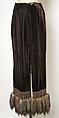 Evening ensemble, House of Balmain (French, founded 1945), a) silk, metal, plastic; b) silk, synthetic, fur, French