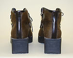 Boots, Fendi (Italian, founded 1925), a,b) leather, cotton, metal, rubber, Italian