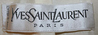 Ensemble, Yves Saint Laurent (French, founded 1961), a) wool, plastic, silk; b,d) silk; c) wool, French