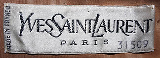 Ensemble, Yves Saint Laurent (French, founded 1961), a) wool, plastic, metal, silk; b) wool; c) wool, plastic, metal, leather; d) wool, silk; e) silk, French