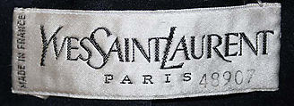 Suit, Yves Saint Laurent (French, founded 1961), a,b) wool, silk, French