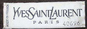 Suit, Yves Saint Laurent (French, founded 1961), a) cotton, metal, silk; b-d) silk, French