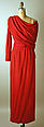 Dress, Yves Saint Laurent (French, founded 1961), a) silk, b) silk, leather, French