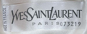 Ensemble, Yves Saint Laurent (French, founded 1961), a) silk, pearl; b) silk, leather, metal, crystal; c) cotton, coral, crystal, metal, leather; d) silk; e) metal, pearl, crystal, glass, coral, rhinestones, French