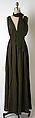 Dress, James Galanos  American, a,c) silk; b) leather, American