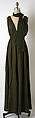 Dress, James Galanos (American, Philadelphia, Pennsylvania, 1924–2016 West Hollywood, California), a,c) silk; b) leather, American