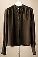 Ensemble, Yves Saint Laurent (French, founded 1961), a,c) wool, silk, plastic; b) silk, plastic; d) wool, French