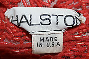Coat, Halston (American, Des Moines, Iowa 1932–1990 San Francisco, California), synthetic, glass, American
