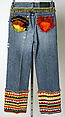Jeans, Gucci (Italian, founded 1921), cotton, feather, glass, Italian