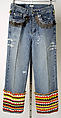 Jeans, Gucci (Italian, founded 1921), cotton, feather, glass, Italian