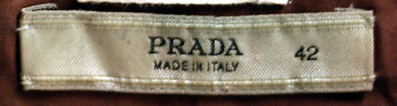 Dress, Prada (Italian, founded 1913), a) cotton, plastic; b) cotton, Italian