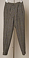 Suit, H. Huntsman &amp; Sons (British, founded 1849), a,b) wool, silk, plastic; c) wool, British