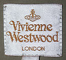 Blouse, Vivienne Westwood (British, founded 1971), cotton, plastic, British