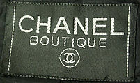 Evening ensemble, House of Chanel (French, founded 1910), a) leather, metal, synthetic; b) leather, synthetic, French