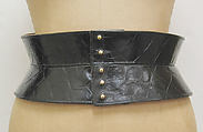 Belt, Kathryn Simon, American, a,b) leather, metal, American