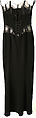Evening dress, Mugler (French, founded 1974), (a) silk, synthetic; (b) cotton, French