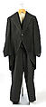 Suit, (a, c) wool, silk, plastic; (b) wool, silk, plastic, linen, French