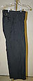 Trousers, wool, silk, plastic, cotton, French